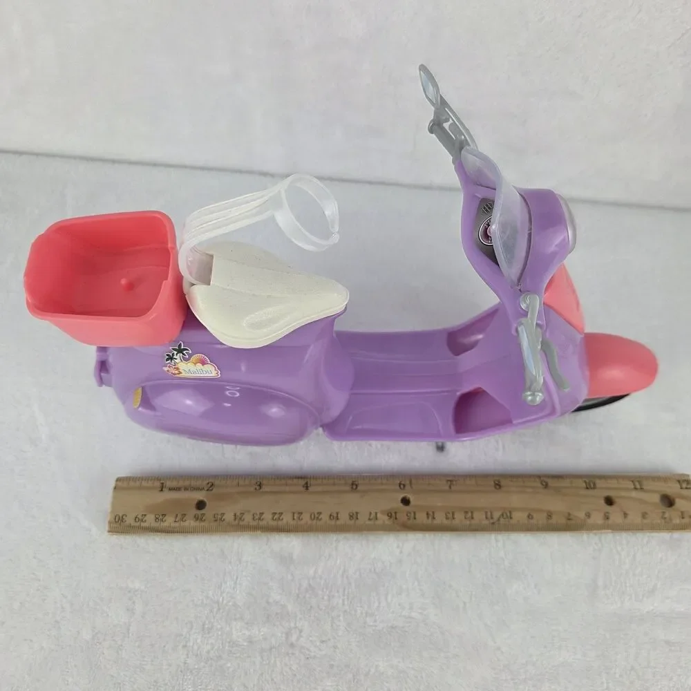 Mattel Barbie Pink Passport Scooter FNY34 Doll Vehicle w Basket Windshield